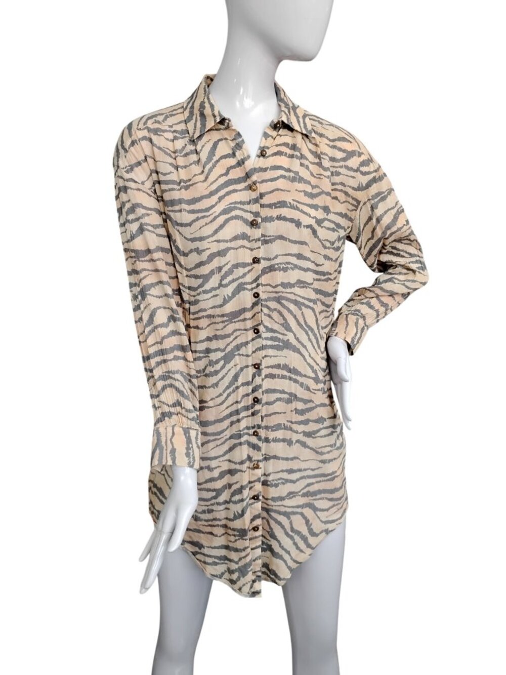 Spell & The Gypsy Collective Banksia Shirt Dress Animale Pattern Size XXS